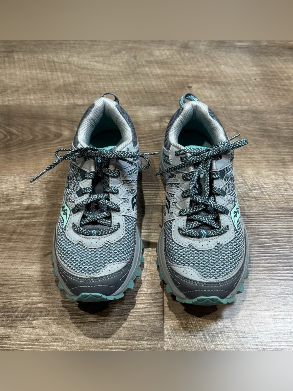 Saucony Excursion TR12 S10451-15 Womens 6 Trail Running Shoes Gray Teal Sneaker